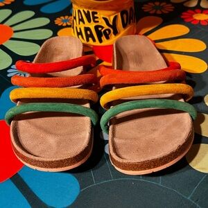 Charlotte Stone Multicolor Strappy Sandals